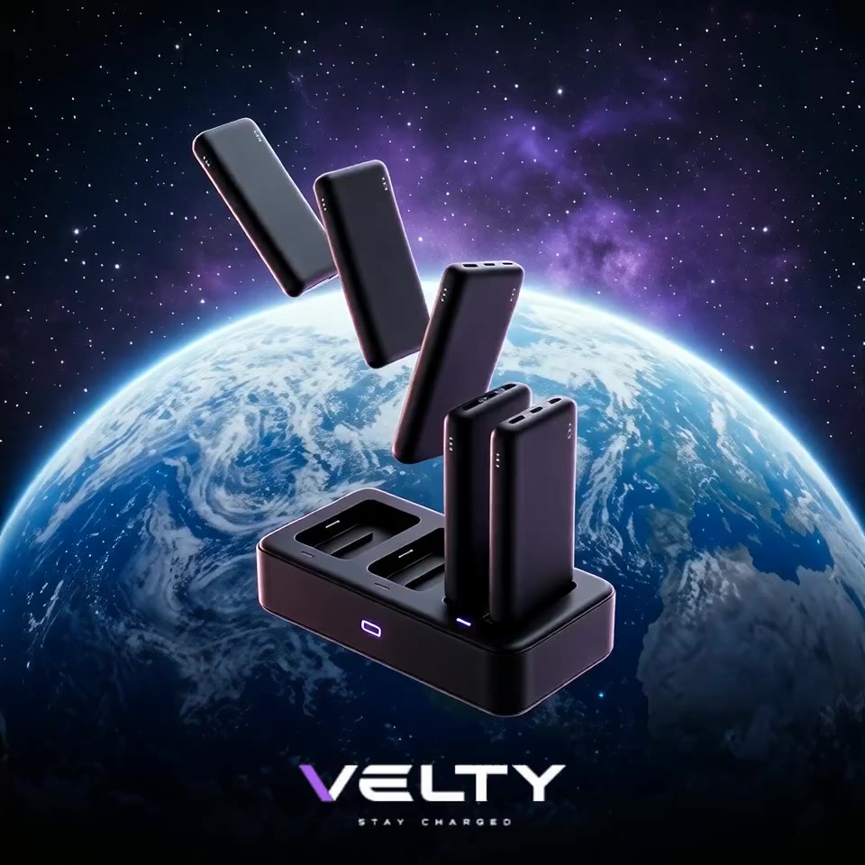 VELTY charging station with power banks